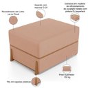 Ver imagem 4 de Puff Decorativo Retangular para Sala de Estar Domus L02 Linho Rosê - Lyam Decor