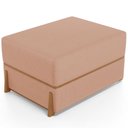 Ver imagem 1 de Puff Decorativo Retangular para Sala de Estar Domus L02 Linho Rosê - Lyam Decor