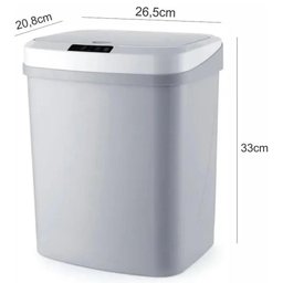 Lixeira Cozinha Banheiro Escritório Automática Sensor 15l - 3