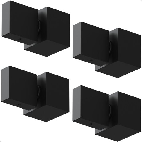 Kit 4 Acabamento Registro Padrão Deca com Ajuste Preto Slim