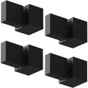 Ver imagem 1 de Kit 4 Acabamento Registro Padrão Deca com Ajuste Preto Slim