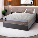 Ver imagem 1 de Conjunto Cama Box c/ Molas Ensacadas Sheffield Bege Casal 138x188x65