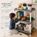 Ver imagem 7 de Estante 3 Andares Organizadora Brinquedos Livros Quarto Bebe Infantil Escolar Compacta Clean
