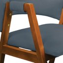 Ver imagem 5 de Cadeira Sala de Jantar em Madeira Kit 6 Yara Suede Azul Marinho D03 - D’Rossi