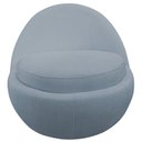 Ver imagem 6 de Poltrona Decorativa Orgânica Kaira Base Fixa Bouclê Azul Claro - Casaepoltrona