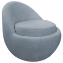 Ver imagem 1 de Poltrona Decorativa Orgânica Kaira Base Fixa Bouclê Azul Claro - Casaepoltrona