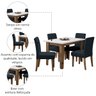 Conjunto de Mesa Sala de Jantar Miami com 4 Cadeiras Trieste Suede 1,20m Cedro/off White/chumbo - 5