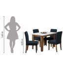 Ver imagem 6 de Conjunto de Mesa Sala de Jantar Miami com 4 Cadeiras Trieste Suede 1,20m Cedro/off White/chumbo