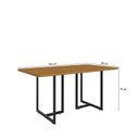 Ver imagem 3 de Conjunto 160x90cm Tampo em MDF com 2 Bancos Imperatriz Marrom/Preto/Nature