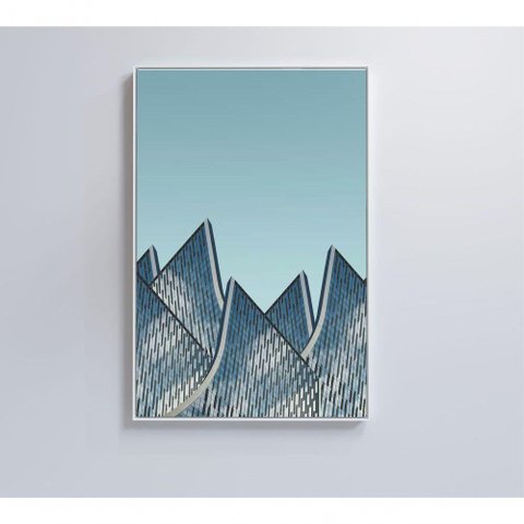 Quadro Arquitetura Pétalas 40x60 Cm Vidro Impresso