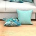 Ver imagem 4 de Kit Capas de Almofadas Decorativas Azul Tiffany Arabesco Composê 45cm x 45cm Com Zíper 4 Unidades