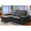 Ver imagem 2 de Sofá Retrátil Reclinável para Sala 3 Lugares 230cm Nijma F04 Veludo Cinza Escuro - Lyam Decor
