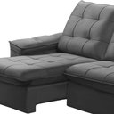 Ver imagem 6 de Sofá Retrátil Reclinável para Sala 3 Lugares 230cm Nijma F04 Veludo Cinza Escuro - Lyam Decor