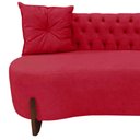 Ver imagem 5 de Sofá 2 Lugares Orgânico Curvo Tókio 150cm Suede Vermelho