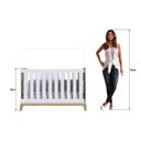 Ver imagem 4 de Berço 3 em 1 Certificado Inmetro e Cômoda 4 Gavetas Favo de Mel 030 Itapuã/Branco - Completa Móveis