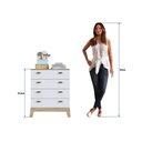 Ver imagem 5 de Berço 3 em 1 Certificado Inmetro e Cômoda 4 Gavetas Favo de Mel 030 Itapuã/Branco - Completa Móveis