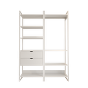 Ver imagem 2 de Dois Modulo Closet Industrial para Quarto com Gaveta e Cabideiro Ferro Branco Tampo Branco