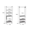 Ver imagem 3 de Dois Modulo Closet Industrial para Quarto com Gaveta e Cabideiro Ferro Branco Tampo Branco