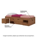 Ver imagem 2 de Cama de Solteiro Multifuncional Connecticut - Amêndoa