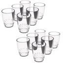 Ver imagem 1 de Kit 12 Copos Crippa 300ml Plástico Transparente Trama Água Suco Refrigerante Escolar Refeitório