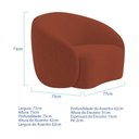 Ver mais imagens de Kit Divã Recamier Orgânico Marrocos 160cm Lado Esquerdo e 2 Poltronas Amore Bouclé Terracota
