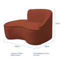 Ver imagem 5 de Kit Divã Recamier Orgânico Marrocos 160cm Lado Esquerdo e 2 Poltronas Amore Bouclé Terracota