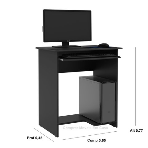 Mesa de Computador Marrocos cor Preto - Comprar Moveis em Casa