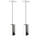 Ver imagem 6 de 2 Pendentes Industrial Inox Quadrado Moderno Luminária Elg