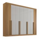 Ver imagem 1 de Guarda-roupa Casal Mdf 8 Portas Daymond Ripado
