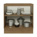 Ver imagem 4 de Balcão de Cozinha 80 Cm 2 Portas (sem Tampo) Rustic/cinza Lux Madesa Rustic/cinza
