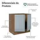 Ver imagem 3 de Balcão de Cozinha 80 Cm 2 Portas (sem Tampo) Rustic/cinza Lux Madesa Rustic/cinza