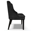 Ver mais imagens de Kit 2 Poltronas Decorativas Base Fixa de Madeira Firenze Couríssimo Preto - Gran Belo