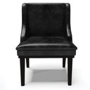 Ver imagem 7 de Kit 2 Poltronas Decorativas Base Fixa de Madeira Firenze Couríssimo Preto - Gran Belo