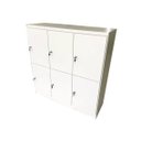 Ver imagem 4 de Armário 6 Nichos Guarda Volume Mdf Academia Armario Escaninhho Locker Escritorio Escola Comercio Loj