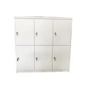 Ver imagem 1 de Armário 6 Nichos Guarda Volume Mdf Academia Armario Escaninhho Locker Escritorio Escola Comercio Loj