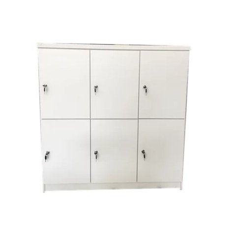 Armário 6 Nichos Guarda Volume Mdf Academia Armario Escaninhho Locker Escritorio Escola Comercio Loj