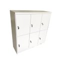 Ver imagem 2 de Armário 6 Nichos Guarda Volume Mdf Academia Armario Escaninhho Locker Escritorio Escola Comercio Loj