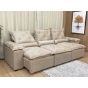 Ver imagem 2 de Sofá 4 e 5 Lugares 3,20m Retrátil e Reclinável Alpoim Estofados Athenas:bege