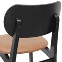 Ver mais imagens de Banqueta Toscana Encosto Anatômico - Preto - Assento Estofado Corano Marrom Mescla
