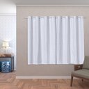 Ver imagem 1 de Cortina Blackout Pvc com Tecido Voil Xadrez 2,80 M X 1,60 M - Branco