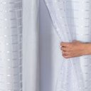Ver imagem 3 de Cortina Blackout Pvc com Tecido Voil Xadrez 2,80 M X 1,60 M - Branco