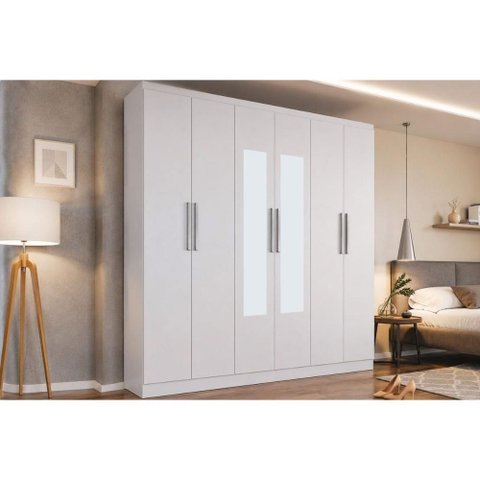 Guarda Roupa 6 Portas 2 Esp 3GV PH1127 Herval Branco