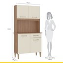 Ver imagem 4 de Cozinha Compacta Isabella 90 X 180 Cm Cantinho Café Mdp Manchester Champanhe - Clicklar