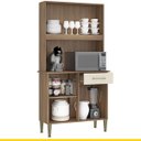 Ver imagem 3 de Cozinha Compacta Isabella 90 X 180 Cm Cantinho Café Mdp Manchester Champanhe - Clicklar