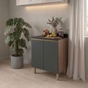 Ver imagem 7 de Balcão com Tampo 2 Portas MDF 70 cm Kali 1222122 Carvalho Toq Chumbo Nicioli
