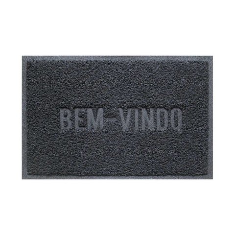 Capacho de Porta Pvc Antiderrapante 60x40cm - Bv Grafite