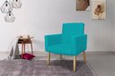 Ver imagem 1 de POLTRONA NINA DECORATIVA SALA E ESCRITORIO:azul turquesa