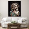 Quadro Decorativo Religioso Mãe Divina em Bronze - 100x70 Cm - 3
