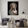 Quadro Decorativo Religioso Mãe Divina em Bronze - 100x70 Cm - 2