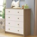 Ver imagem 7 de Cômoda Infantil Peroba Júnior Simples MDF Branco c/ Carvalho